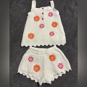 C&C California Kids White Knit Set NWOT